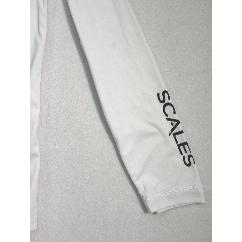 Scales Gear Men's Silver King Performance Fishing Shirt Large White SPF 50 - Picture 9 of 10